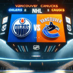 How to Watch Oilers vs. Canucks Game 5: TV, Streaming, & More (May 16, 2024) Edmonton Oilers and Vancouver Canucks logos on an NHL scoreboard