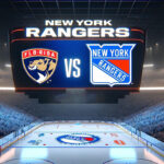 How to Watch Panthers vs. Rangers: Game 1, Eastern Conference Finals 2024 | Live Stream & TV Options Florida Panthers and New York Rangers logo with the word vs. between the logos