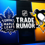 NHL Rumors: Sheldon Keefe to the Pittsburgh Penguins? Pittsburgh Penguins, Toronto Maple Leafs logo with the word trade rumor