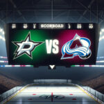 How to Watch Stars vs. Avalanche: Game 4 NHL Playoffs Live (May 13, 2024) Dallas Stars and Colorado Avalanche logos on an NHL scoreboard with the word vs. between the logos