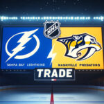 Lightning Trade for McDonagh: Veteran Defenseman Returns to Tampa Bay Tampa Bay Lightning and Nashville Predators logo with the words NHL trade below the logos