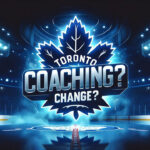 Craig Berube to Coach Toronto Maple Leafs? Insider Rumors Heat Up Picture of the Toronto Maple Leafs logo with the words Coaching Change? on top of the logo