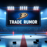 John Gibson Trade Rumors | Ducks Open to Offers on Goaltender Anaheim Ducks logo with the words trade rumor below the logo