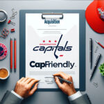 Washington Capitals Set to Acquire CapFriendly, Popular Salary Cap Website to Go Dark Washington Capitals logo alongside the CapFriendly logo, signifying the acquisition of the salary cap website.