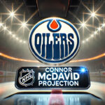 Connor McDavid’s Point Predictions for the 2024-25 NHL Season Edmonton Oilers logo with the words Connor McDavid projection below the logo