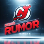 Devils’ 10th Overall Pick on the Table: Is Goaltending the Target? | NHL Trade Rumors New Jersey Devils logo with the words trade rumor below the logo on an NHL ice rink.