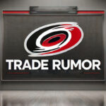 NHL Trade Rumors: 5 Teams Eyeing Martin Necas | Hurricanes Trade Deadline Carolina Hurricanes logo with the words trade rumor below the logo.