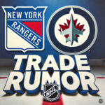 Rutger McGroarty Trade Rumor: Potential Move to New York Rangers New York Rangers and Winnipeg Jets logo with the words trade rumor below the logos