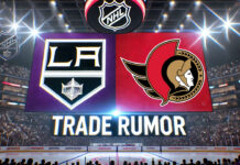 LA Kings and Ottawa Senators logo with the words trade rumor below the logos