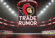 Ottawa Senators logo with the words trade rumor below the logo