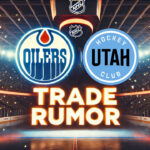 Edmonton Oilers and Utah Hockey Club in Trade Talks for Cody Ceci Edmonton Oilers and Utah Hockey Club logos with the words trade rumor below the logos