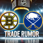 Exploring the Buffalo Sabres and Boston Bruins Trade Rumor Boston Bruins and Buffalo Sabres logos with the words trade rumor below the logos
