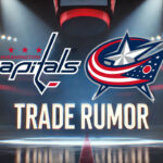 Washington Capitals Emerge as Potential Destination for Patrik Laine Washington Capitals and Columbus Blue jackets logos with the words trade rumor below the logos