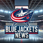 Columbus Blue Jackets Hire Dean Evason as New Head Coach Columbus Blue Jackets logo with the words Blue Jackets news below the logo
