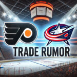 Philadelphia Flyers Emerge as Potential Suitor for Kirill Marchenko Amid Contract Dispute with Blue Jackets Philadelphia Flyers and Columbus Blue Jackets logos with the words trade rumor below the logos