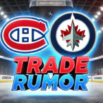 Canadiens & Jets in McGroarty Trade Talks: Is a Deal Imminent? Montreal Canadiens and Winnipeg Jets logo with the words trade rumor below the logo