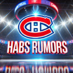 Montreal Canadiens: 3 Key Players on the Trade Block for 2024-25 Montreal Canadiens logo with the words Habs rumors below the logo