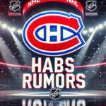 Montreal Canadiens Searching for Scoring Forward in Offseason Montreal Canadiens logo with the words 'Habs rumors' below the logo