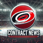 Carolina Hurricanes Focused on Securing New Contracts for Martin Necas and Seth Jarvis Carolina Hurricanes logo with the words contract news below the logo