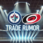 Why Winnipeg Jets’ Trade Offer for Carolina Hurricanes’ Martin Necas Fell Through Winnipeg Jets and Carolina Hurricanes logos with the words trade rumor below the logos