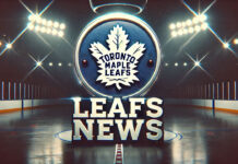 Toronto Maple Leafs logo with the words Leafs news below the logo