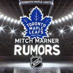 Mitch Marner’s Future with the Toronto Maple Leafs Toronto Maple Leafs logo with the words Mitch Marner rumors below the logo