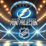 Tampa Bay Lightning logo with the words Nikita Kucherov point projection below the logo