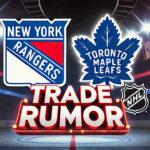 NY Rangers Rumors: Disappointing Trade Offers for Kaapo Kakko New York Rangers and Toronto Maple Leafs logos with the words trade rumor below the logos
