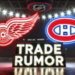 Red Wings-Canadiens Trade Talk Heats Up: Holl, Veleno for Evans, Armia? Detroit Red Wings and Montreal Canadiens logos with the words trade rumor below the logos