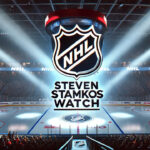 Stamkos Watch: NHL Free Agency Frenzy Heats Up NHL Logo with the words Steven Stamkos watch below the logo