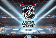 NHL Logo with the words Steven Stamkos watch below the logo