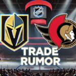 Could Vegas Golden Knights Target Linus Ullmark in Potential Blockbuster Trade? Vegas Golden Knights and Ottawa Senators logos with the words trade rumor below the logos