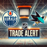 Oilers Ship Cody Ceci to San Jose, Clearing Cap Space Edmonton Oilers and San Jose Sharks logos with the words trade alert below the logos