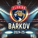 Aleksander Barkov Point Projections: A Fantasy Goldmine for 2024-25 Florida Panthers logo with the words Aleksander Barkov point projections 2024-25