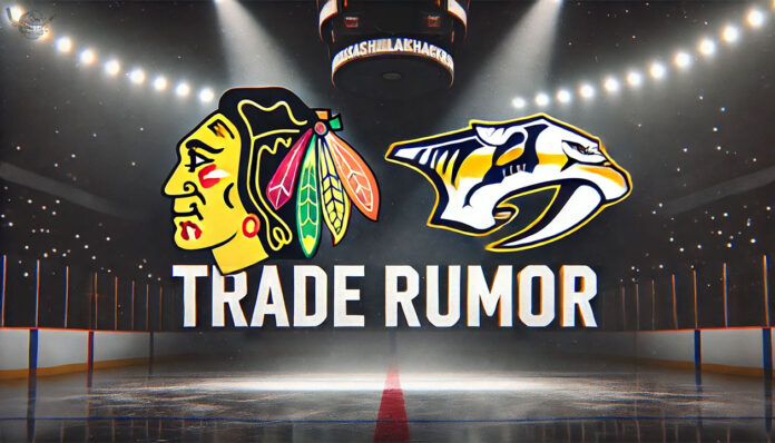 Askarov Trade to Blackhawks: Examining the Potential Blockbuster Deal Chicago Blackhawks and Nashville Predators logos with the words trade rumor below the logos