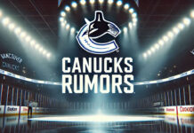 Vancouver Canucks logo with the words Canucks rumors below the logo