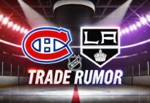 Montreal Canadiens and LA Kings logos with the text trade rumor below the logos