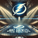Jake Guentzel’s 2024-25 Fantasy Hockey Point Projections: A Lightning Bolt of Offense Tampa Bay Lightning image with the words Jake Guentzel Point Projection 2024-25 below the logo