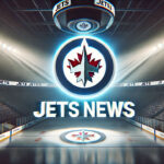 The Rutger McGroarty Winnipeg Trade Enigma Winnipeg Jets logo with the words Jets news below the logo