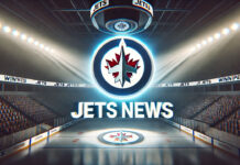 Winnipeg Jets logo with the words Jets news below the logo