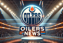 Edmonton Oilers logo with the words Oilers news below the logo