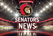 Ottawa Senators logo with the the words Senators news below the logo