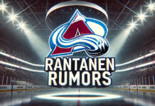 Colorado Avalanche logo with the words Rantanen rumors below the logo
