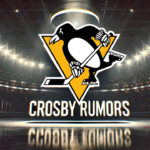 Sidney Crosby’s Penguins Legacy: Contract Extension or Shocking Trade? Pittsburgh Penguins logo with the words Crosby Rumors below the logo