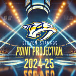 Steven Stamkos: A Bold Prediction for 2024-25 Nashville Predators logo with the words Steven Stamkos Point Projection 2024-25