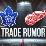 Nick Robertson and Jonatan Berggren: A Potential One-for-One Swap? Toronto Maple Leafs and Detroit Red Wings logos with the words NHL trade rumors below the logos
