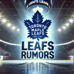 Nick Robertson’s Future in Toronto in Limbo Toronto Maple Leafs logo with the words Leafs Rumors below the logo