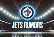 Winnipeg Jets logo with the words Jets rumors below the logo