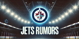 Winnipeg Jets logo with the words Jets rumors below the logo