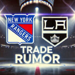 Kaapo Kakko and Arthur Kaliyev: Trade Winds Blow in LA and New York LA Kings and New York Rangers logos with the words NHL trade rumors below the logo